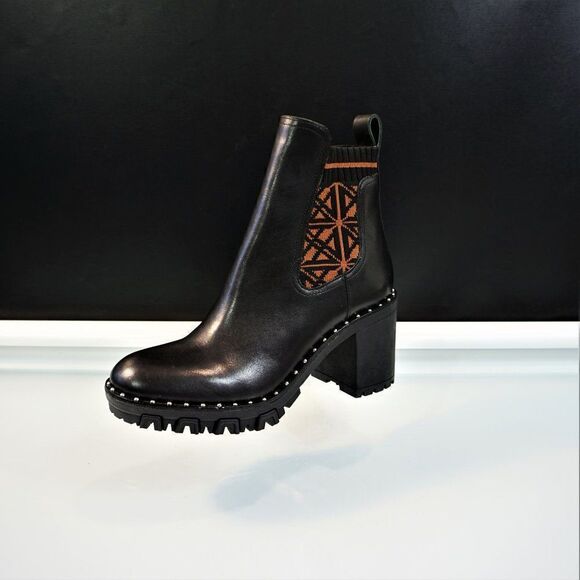 Antonio Melani Chunky Lug Sole Booties 20th Anniversary Collection Mikee Logo - Picture 7 of 11